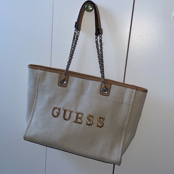 Guess Canvas Tote - Picture 2 of 11